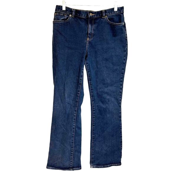 Lauren Ralph Lauren Pants - Lauren Ralph Lauren dark wash boot cut jeans western Size 8P Petite Short